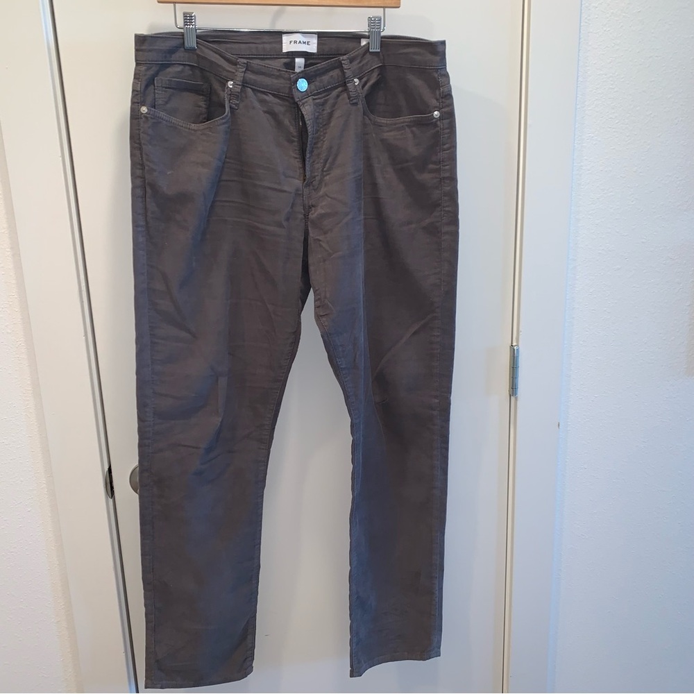 Men's L'Homme Slim Corduroy Pants 36